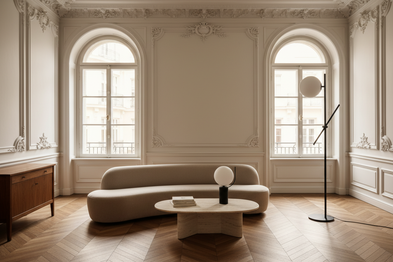 Modern lighting in a vintage nice home